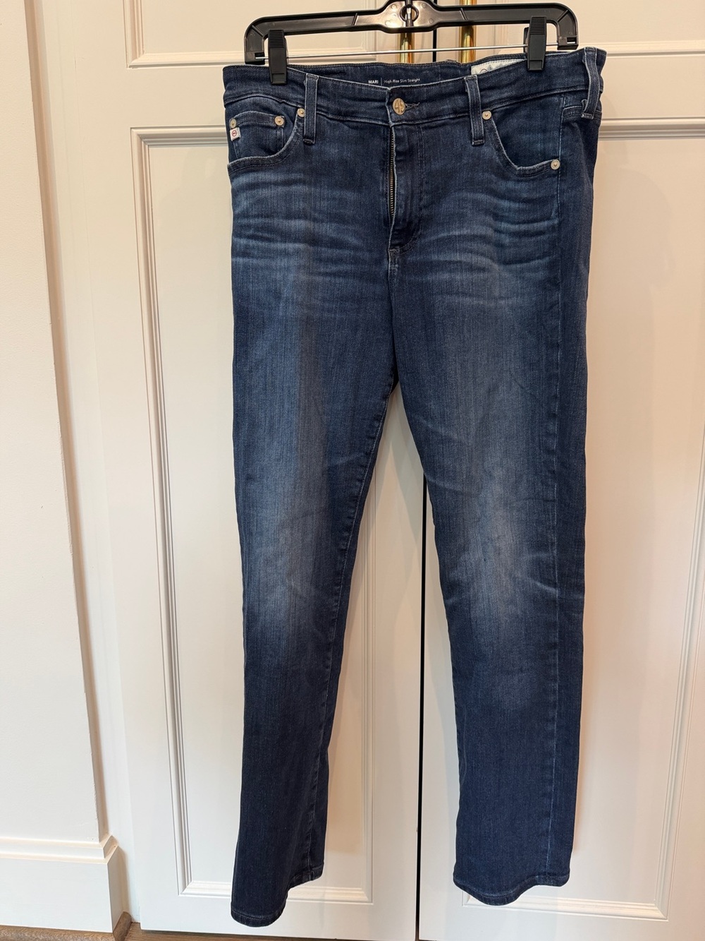 AG Mari High-Rise Slim Straight Vintage Indigo Jeans